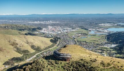 Gondola overlooking Christchurch